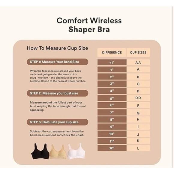 TRUEKIND 10210 Supportive Comfort Wireless Shaping Bra Beige Womens XL NWT - Picture 5 of 8